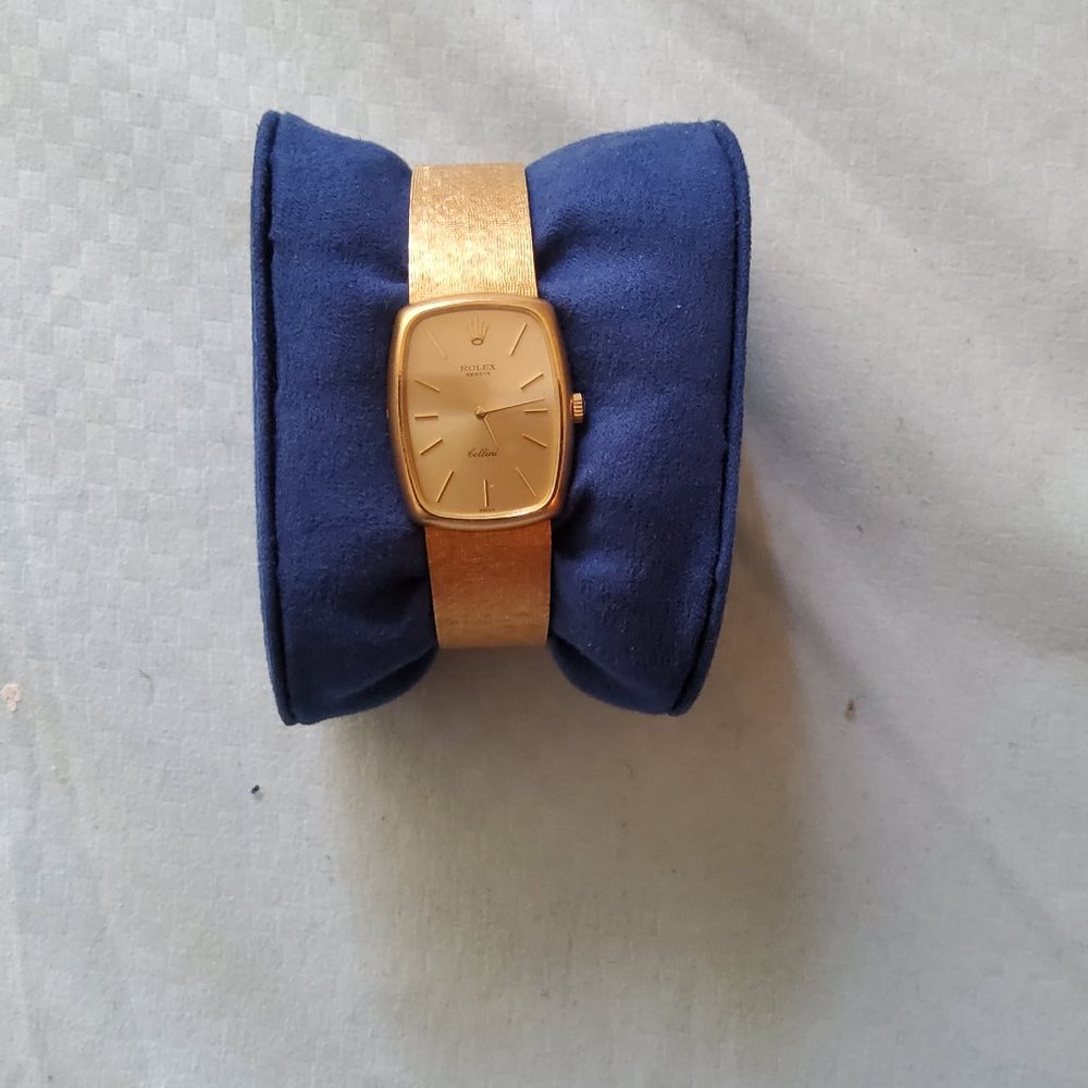 Amazing Mid Century 18k Gold Mens Rolex Cellini Mechanical Wrist Watch Unisex
